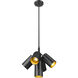 Lumina 5 Light 17 inch Matte Black Chandelier Ceiling Light
