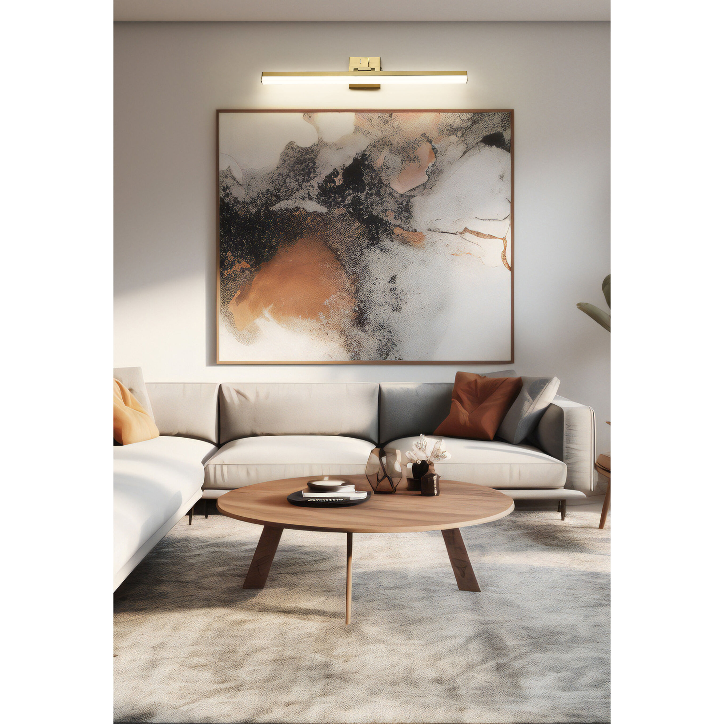 Liam LED 32 inch Modern Gold Vanity Wall Light