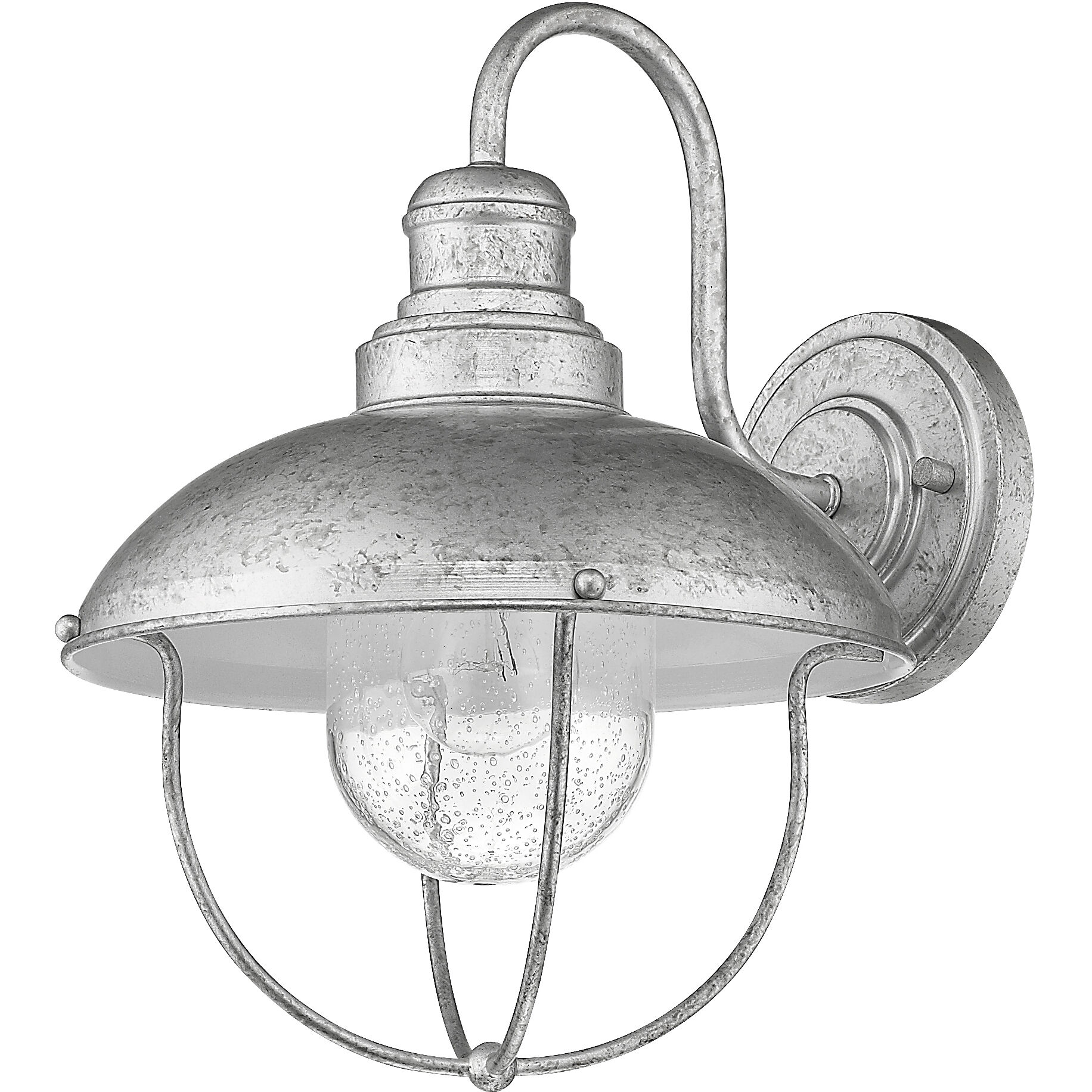 Ansel 1 Light 14 inch Galvanized Outdoor Wall Light