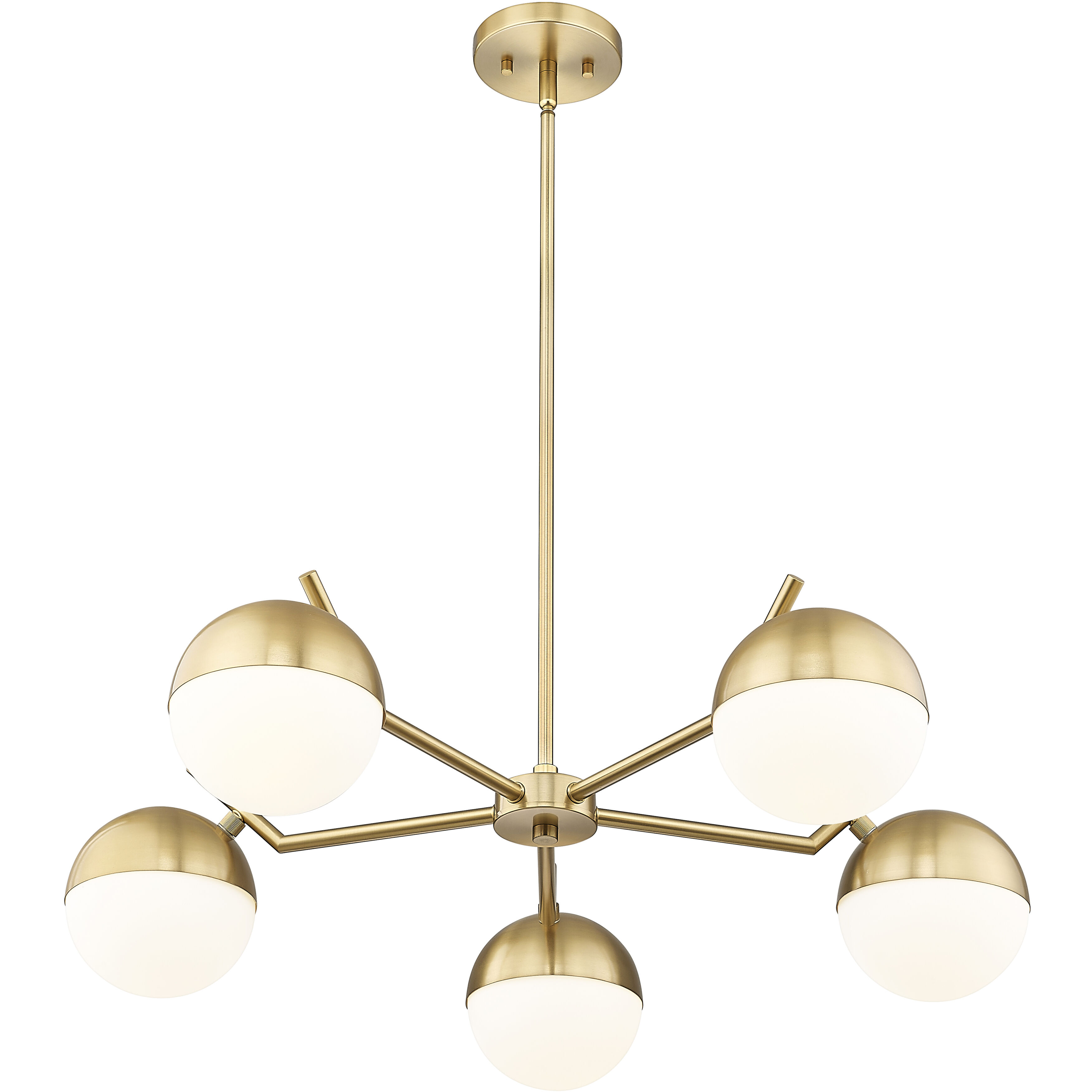 Realm Sphere 5 Light 32 inch Modern Gold Chandelier Ceiling Light