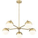 Realm Sphere 5 Light 32 inch Modern Gold Chandelier Ceiling Light