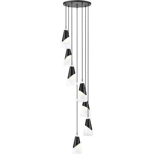Aimie 7 Light 18 inch Matte Black Chandelier Ceiling Light