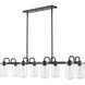 Delaney 8 Light 44 inch Matte Black Linear Chandelier Ceiling Light