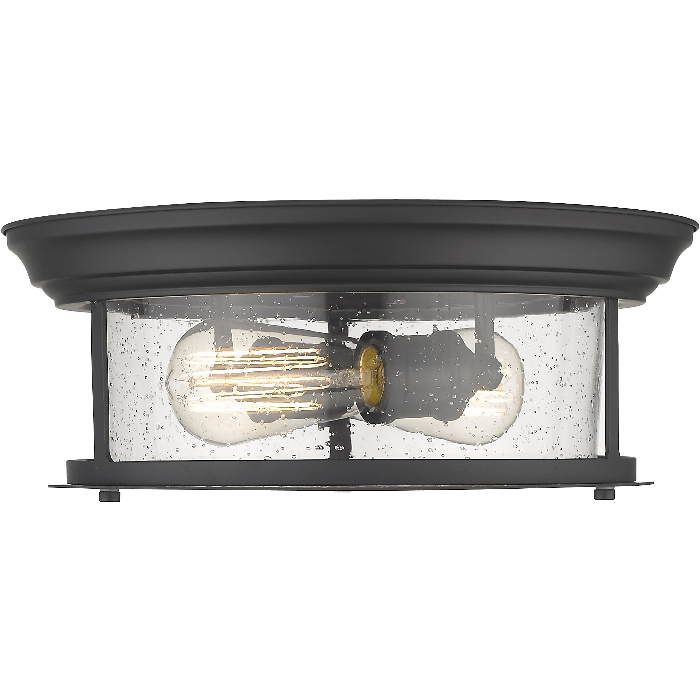Sonna 2 Light 13.5 inch Matte Black Flush Mount Ceiling Light
