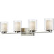 Willow 4 Light 31.5 inch Brushed Nickel Vanity Wall Light