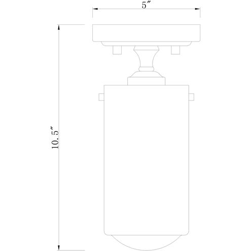 Delaney 1 Light 5 inch Matte Black Flush Mount Ceiling Light
