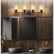Andree 4 Light 32 inch Matte Black Bathroom Vanity Wall Light