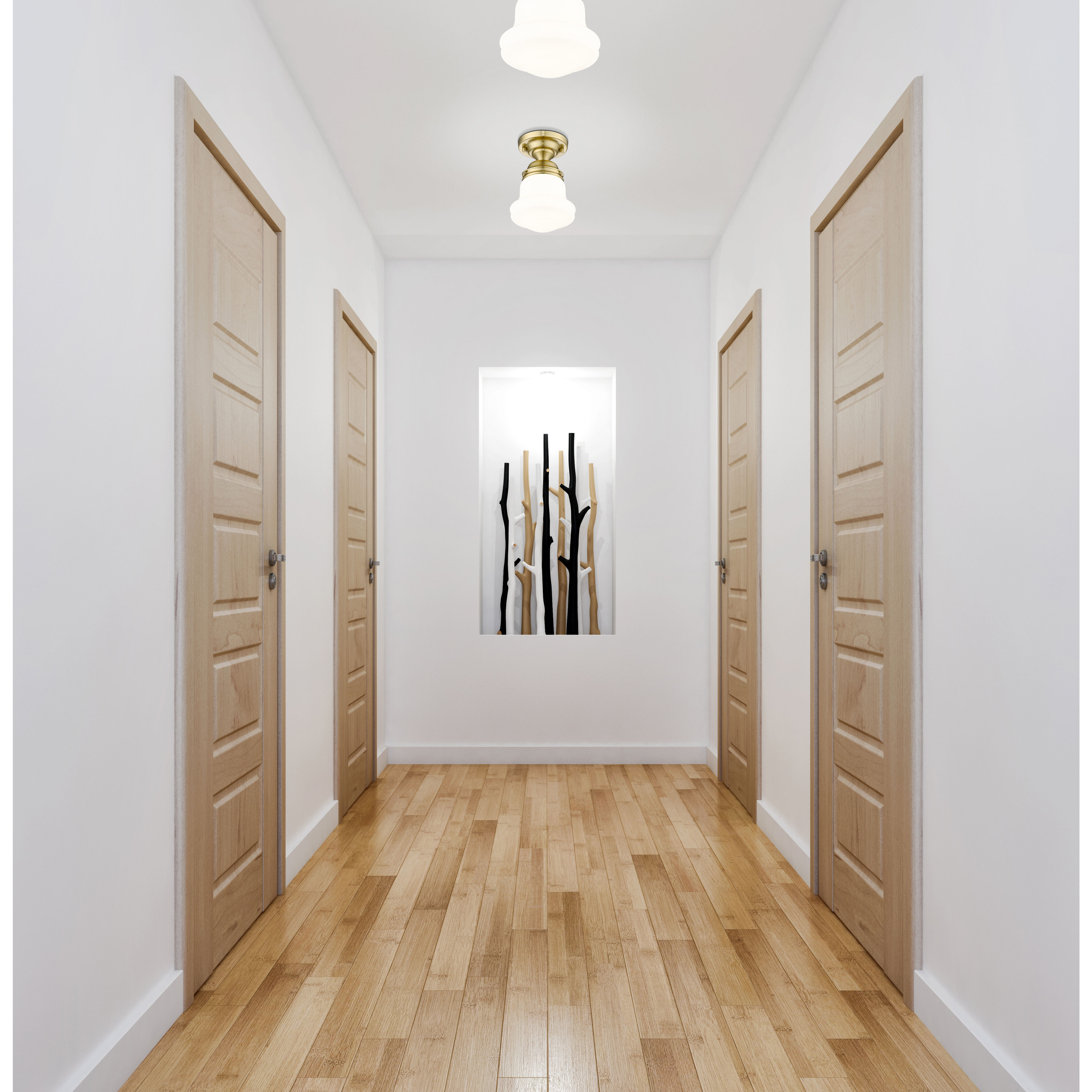 Vaughn 1 Light 6 inch Luxe Gold Flush Mount Ceiling Light