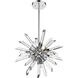 Burst 4 Light 21 inch Chrome Chandelier Ceiling Light in 24