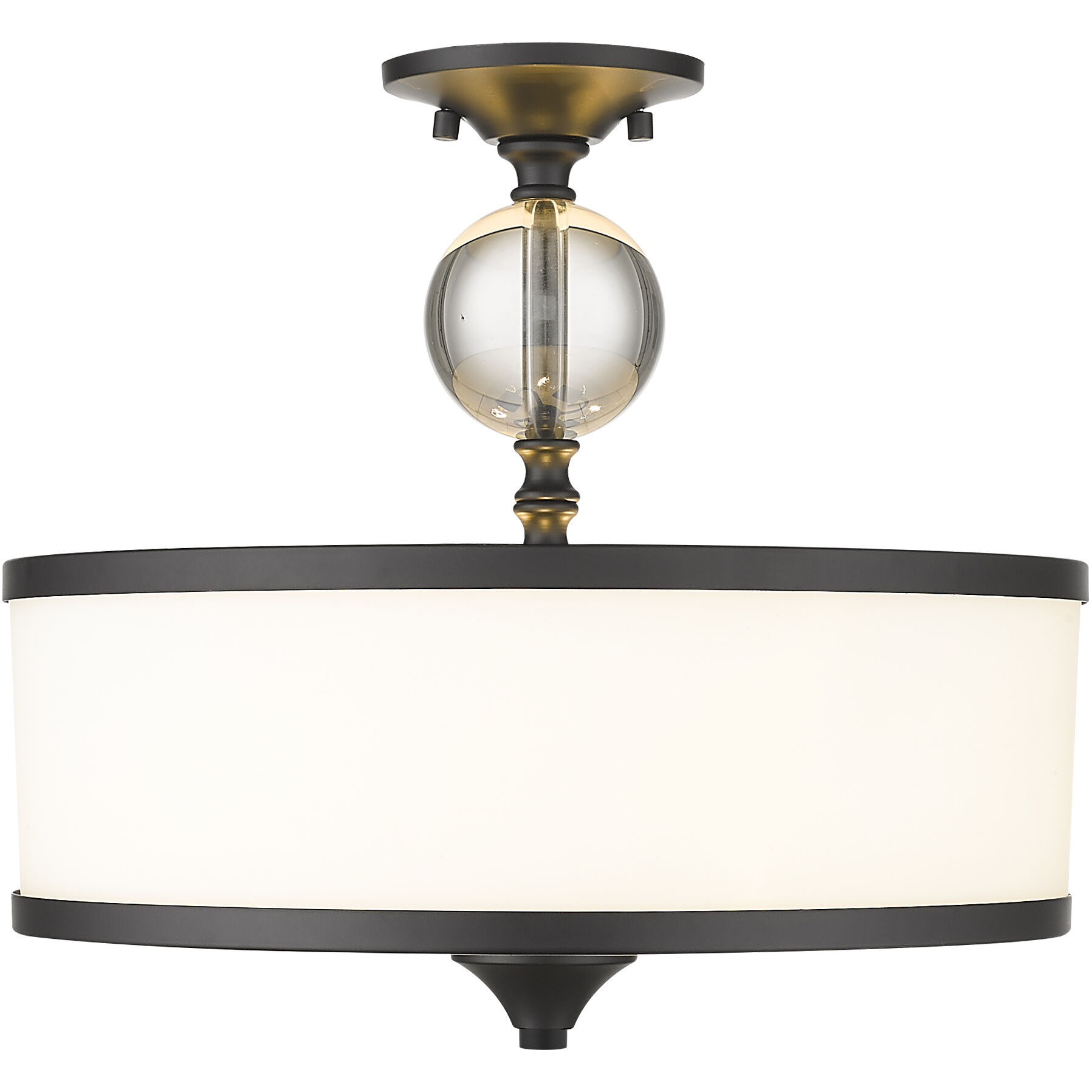 Z-Lite 307SF-MB Cosmopolitan 3 Light 15.75 inch Matte Black Semi Flush  Mount Ceiling Light