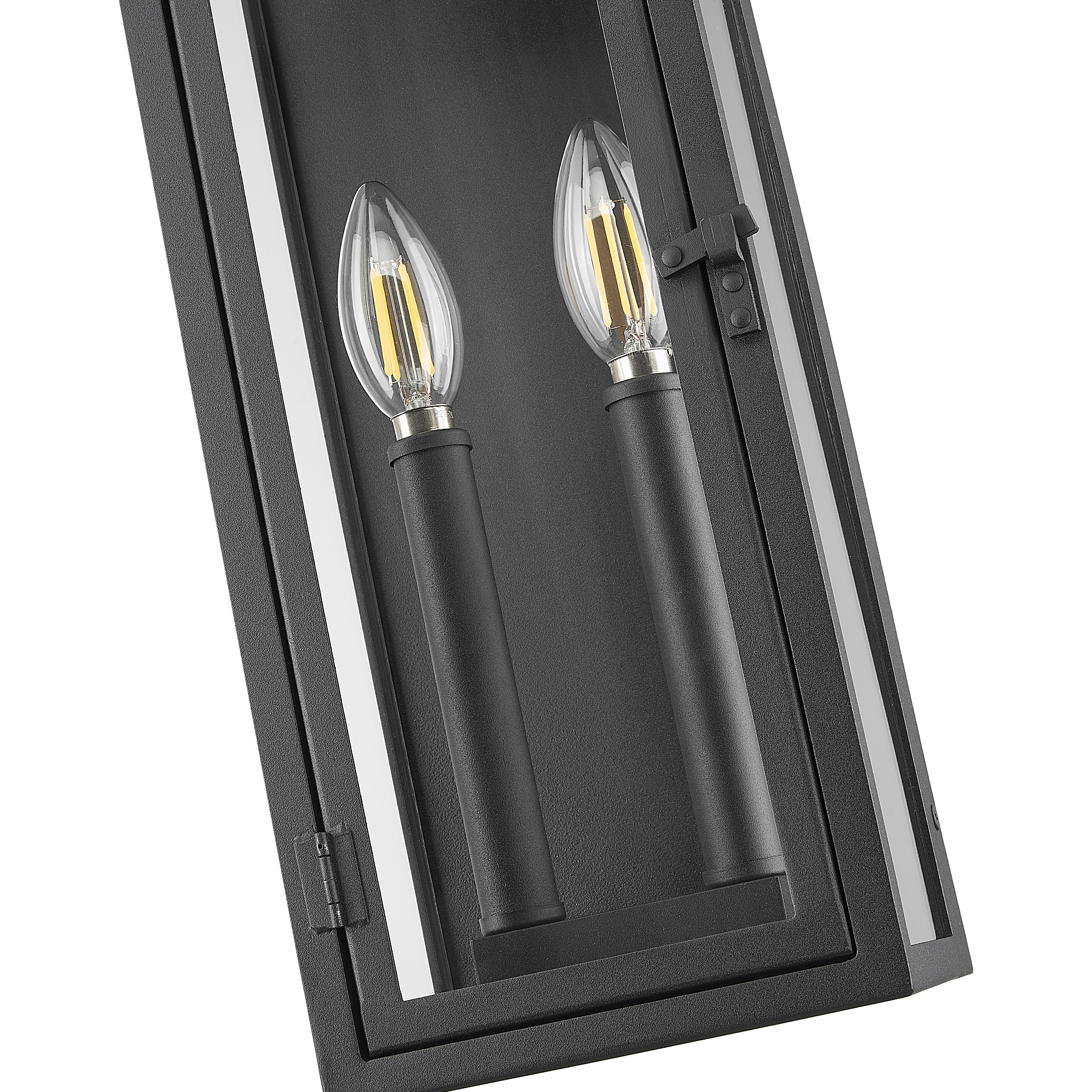 Nova 2 Light 16.5 inch Black Outdoor Wall Light