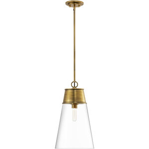 Wentworth 1 Light 11.5 inch Rubbed Brass Pendant Ceiling Light