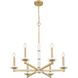Kaden 6 Light 28 inch Modern Gold Chandelier Ceiling Light