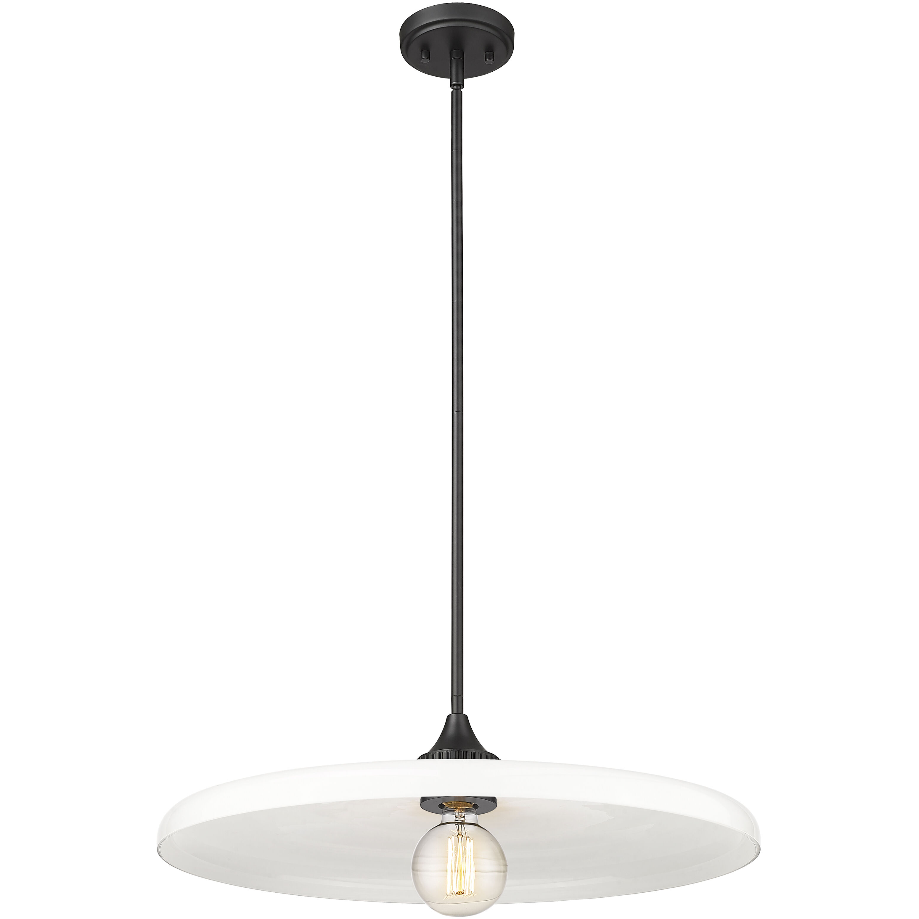 Paloma 1 Light 24 inch Matte Black Pendant Ceiling Light