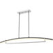 Arc LED 56.25 inch Chrome Linear Chandelier Ceiling Light