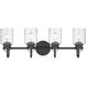 Kinsley 4 Light 28 inch Matte Black Bath Vanity Wall Light