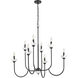 Allistair 8 Light 36 inch Matte Black Chandelier Ceiling Light