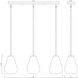 Ayra 3 Light 36 inch Matte Black Linear Chandelier Ceiling Light