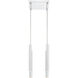 Forest LED 9.5 inch Chrome Chandelier Ceiling Light in Chrome Steel