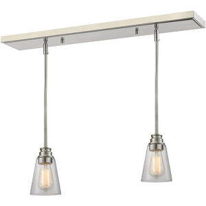 Annora 1 Light 30 inch Brushed Nickel Linear Chandelier Ceiling Light in 8.52