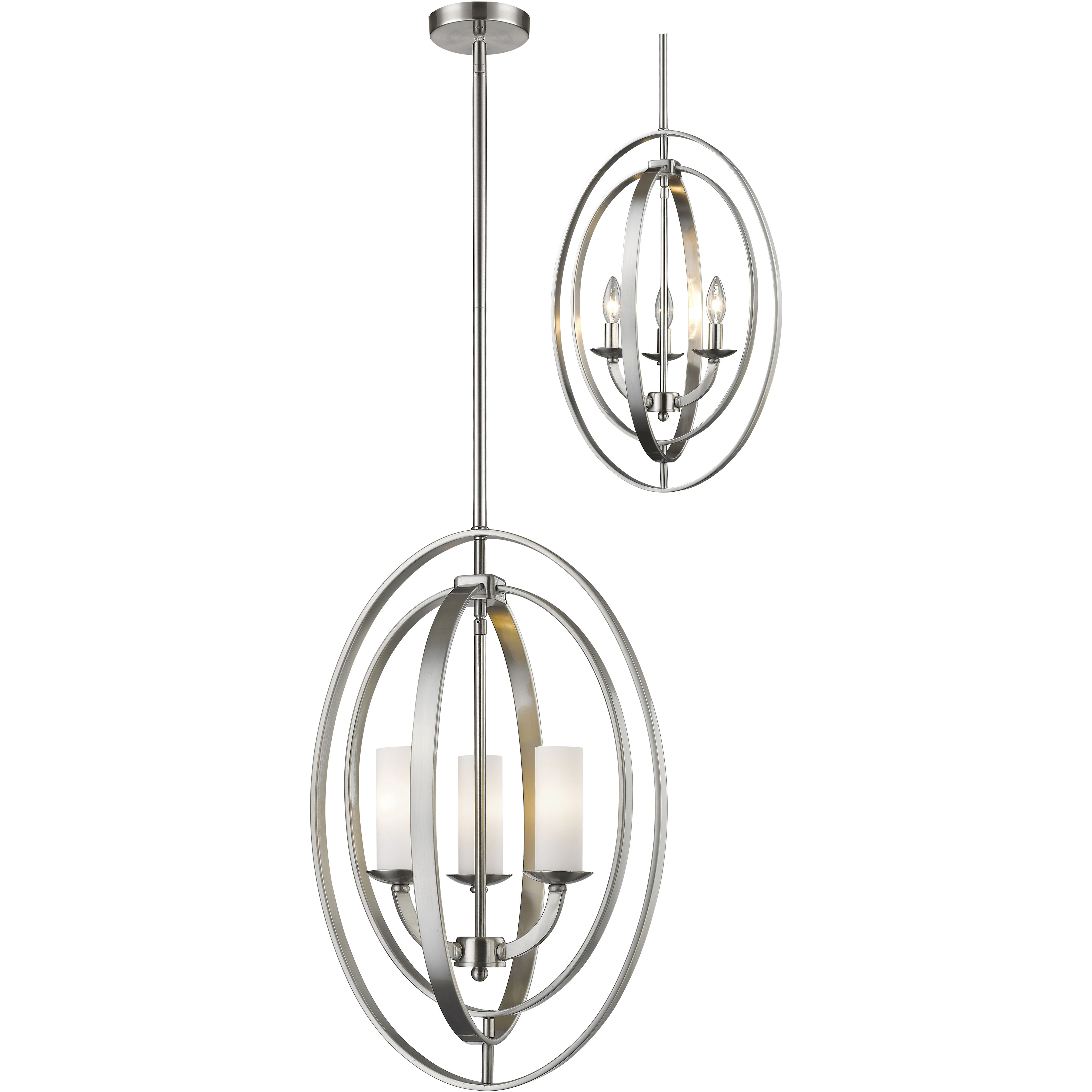 Ashling 3 Light 15.13 inch Brushed Nickel Chandelier Ceiling Light