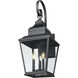 Raphael 3 Light 30.5 inch Sand Black Outdoor Wall Light in Soft Sand Black