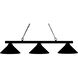 Sharp Shooter 3 Light 48 inch Matte Black Billiard Ceiling Light in Matte Black Steel