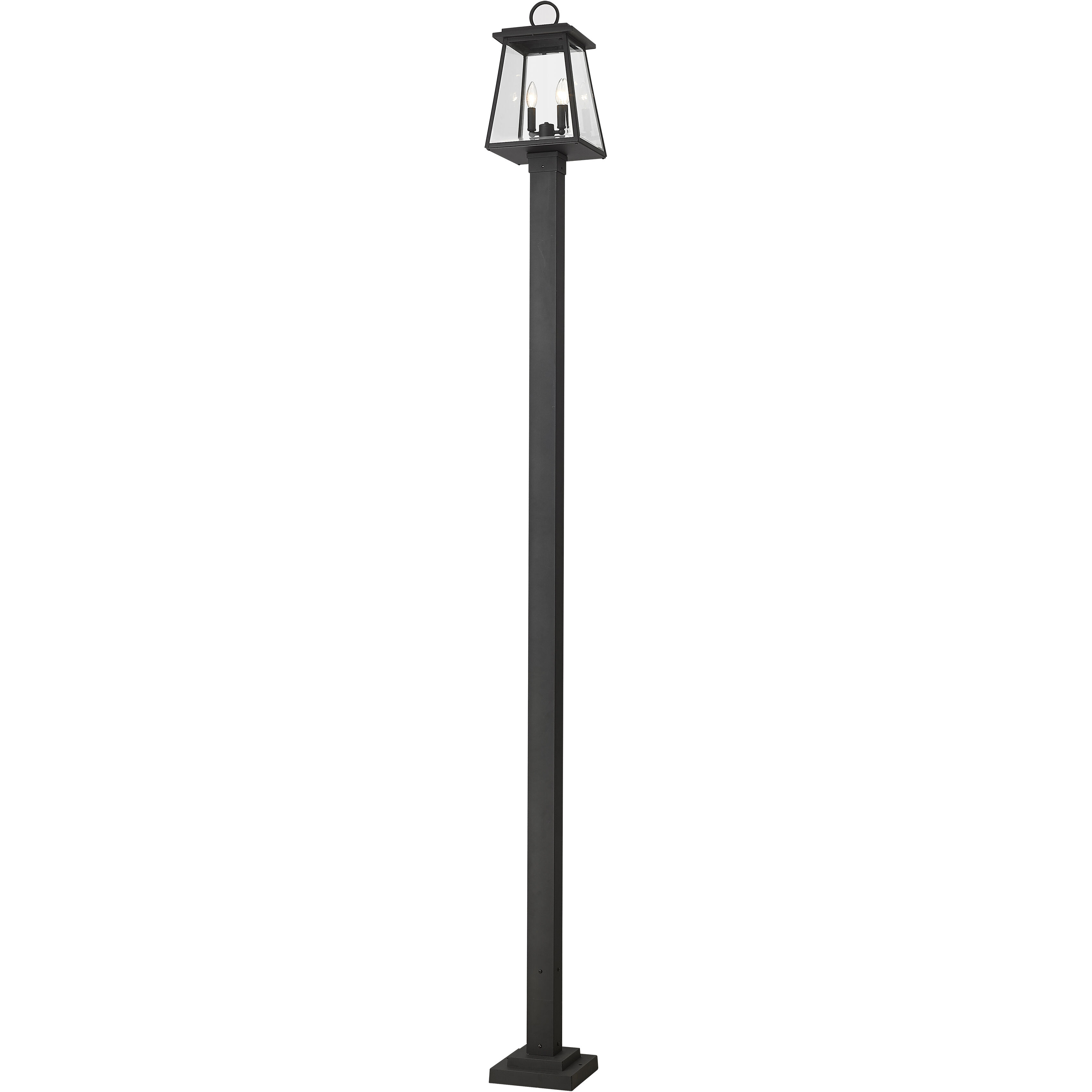 Broughton 2 Light 112.5 inch Black Outdoor Post Mounted Fixture