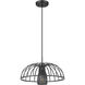 Valencia 1 Light 16 inch Matte Black Pendant Ceiling Light