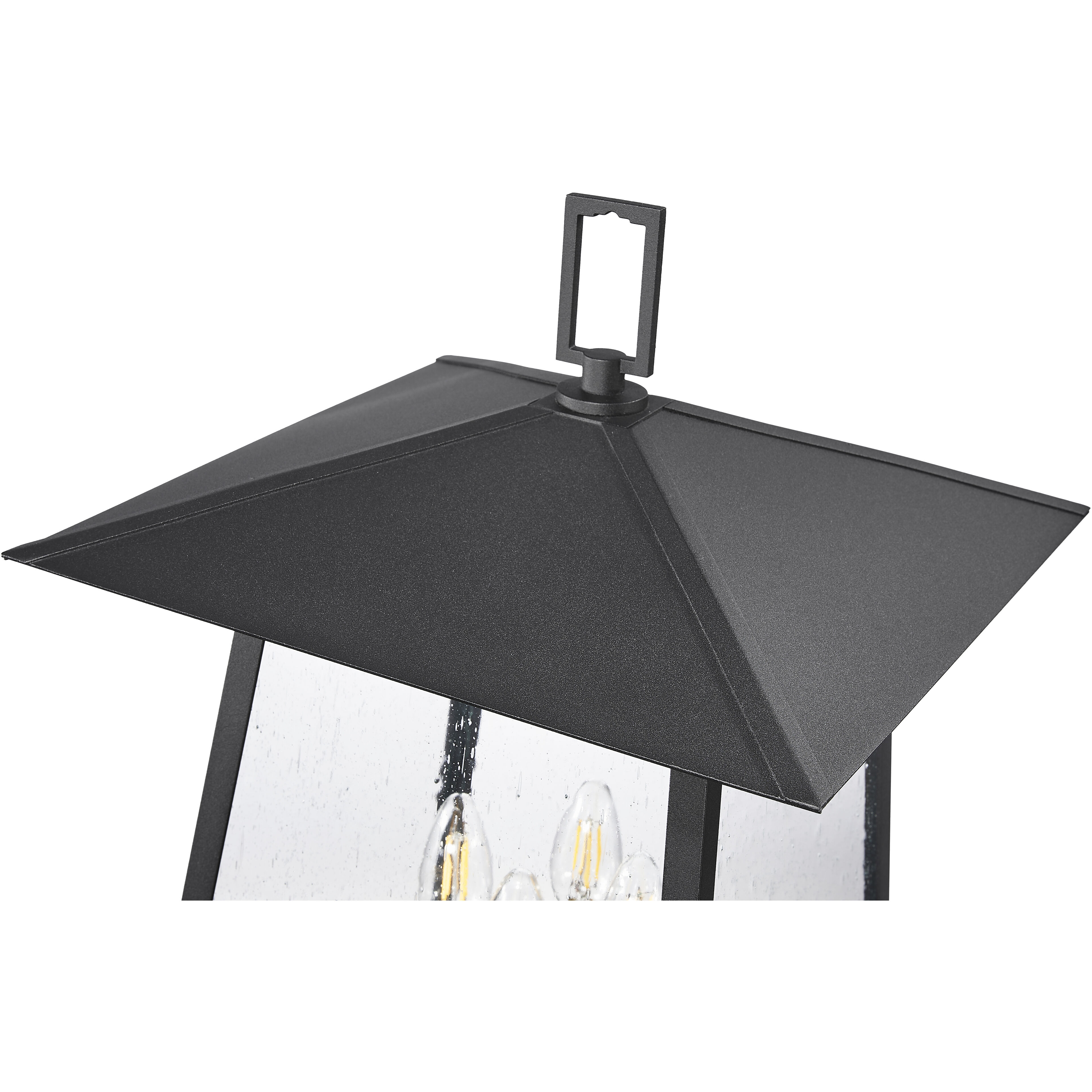 Rainer 4 Light 142.25 inch Black Outdoor Post Mounted Fixture in G9