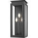 Nova 3 Light 20.5 inch Black Outdoor Wall Light