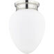 Gideon 1 Light 10 inch Polished Nickel Flush Mount Ceiling Light