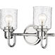 Kinsley 2 Light 14.5 inch Chrome Bath Vanity Wall Light