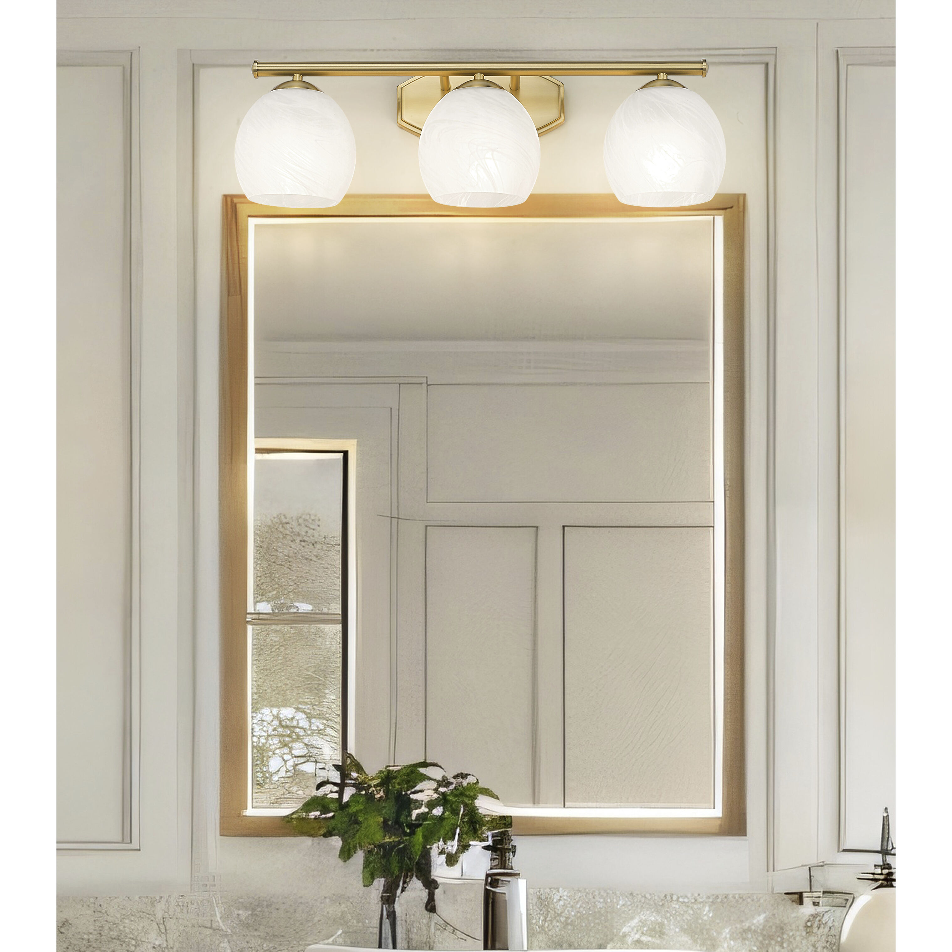 Colette Vanity Wall Light in Modern Gold