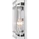 Mersesse 2 Light 4 inch Chrome Wall Sconce Wall Light in 2.86, Clear and Chrome