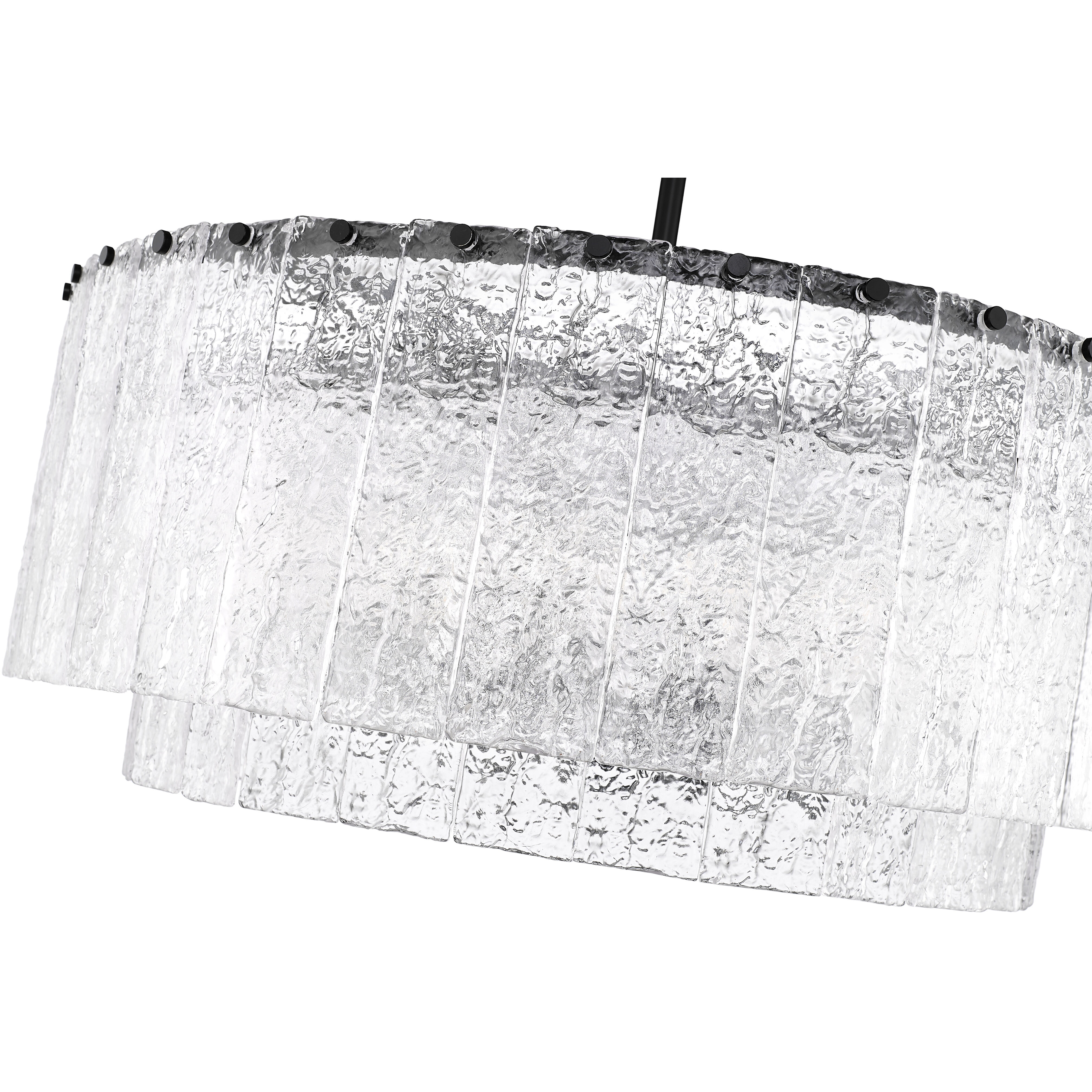 Glacier 12 Light 33 inch Matte Black Pendant Ceiling Light