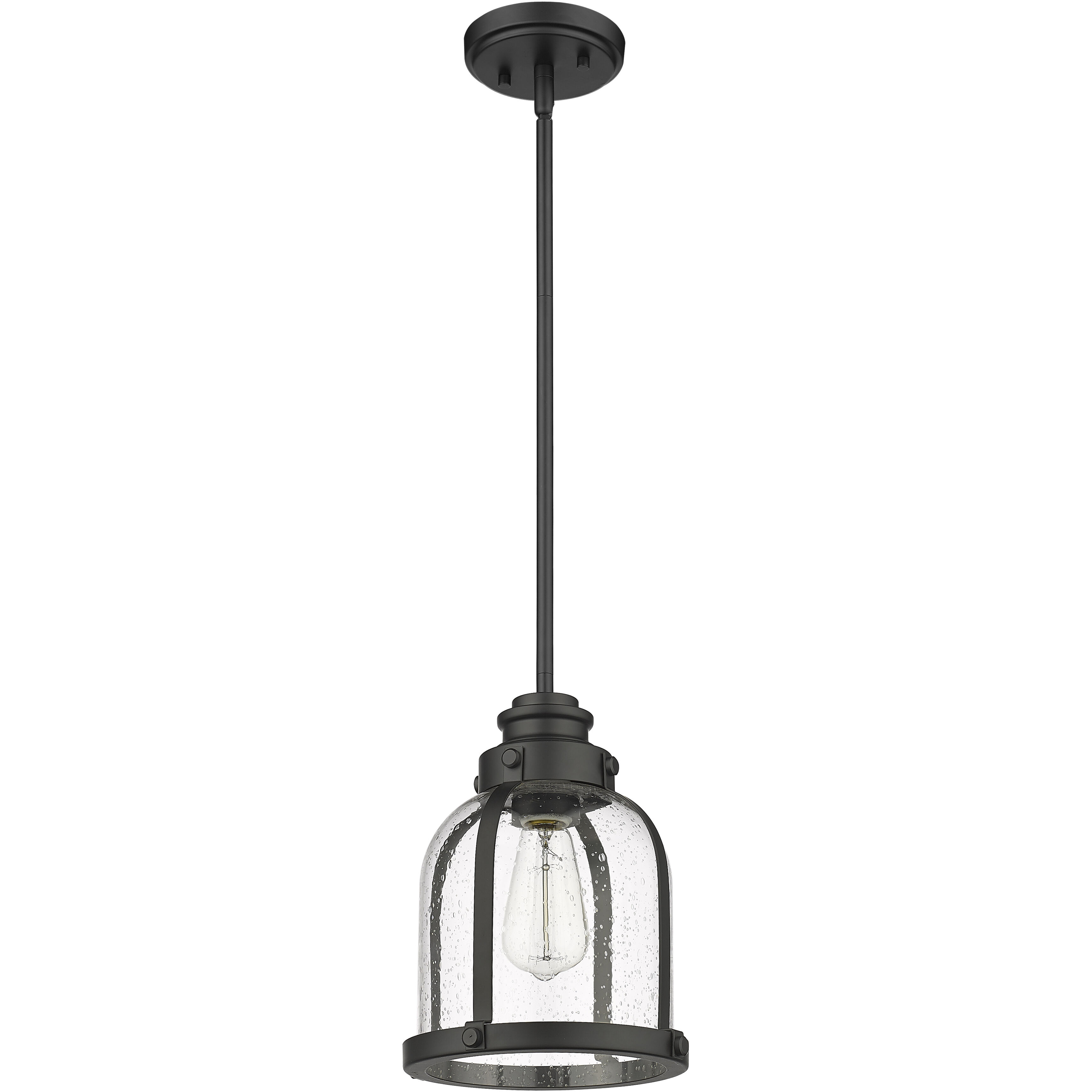 Burren 1 Light 8.75 inch Matte Black Pendant Ceiling Light