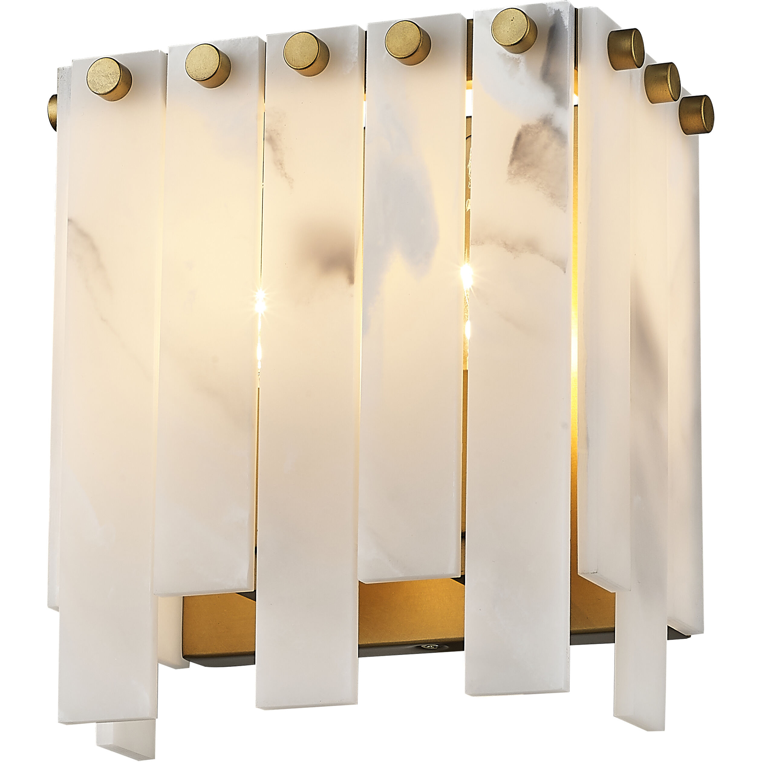 Viviana 2 Light 7.5 inch Rubbed Brass Wall Sconce Wall Light