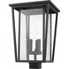 Seoul 3 Light 22.25 inch Oil Rubbed Bronze Outdoor Post Mount Fixture in 18