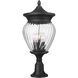 Davina 4 Light 27.25 inch Black Outdoor Pier Mounted Fixture in G9