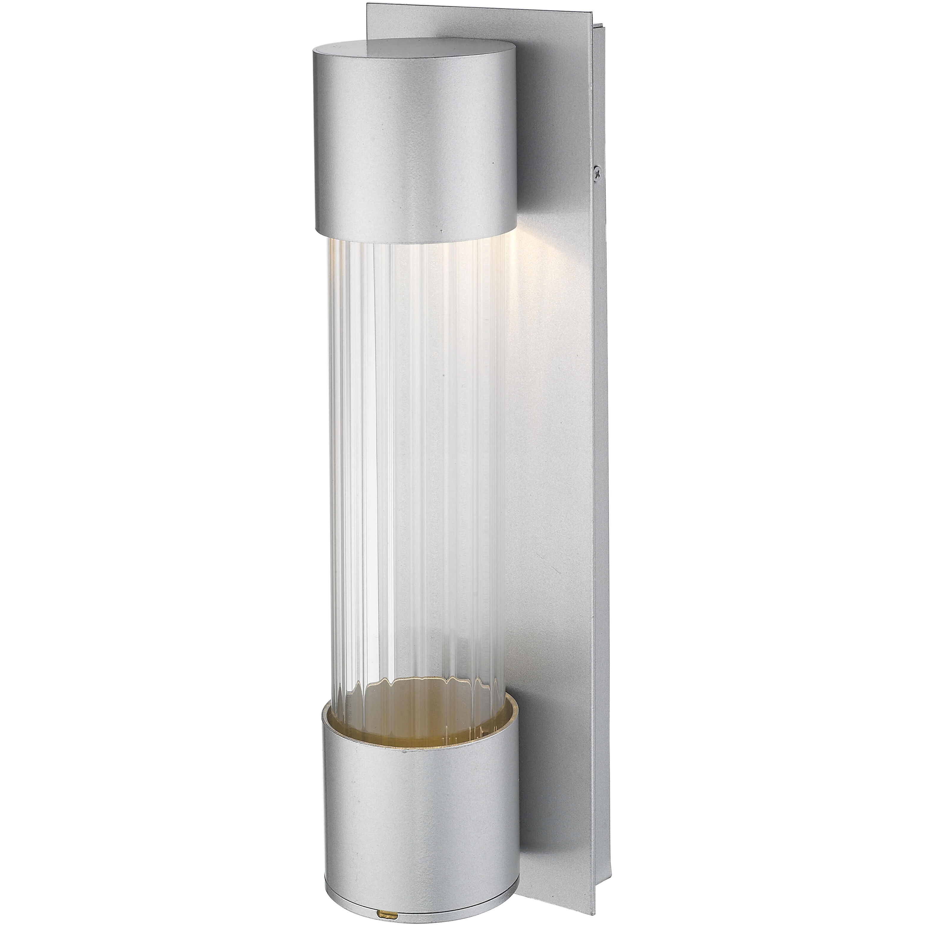 Striate Outdoor Wall Light in Silver