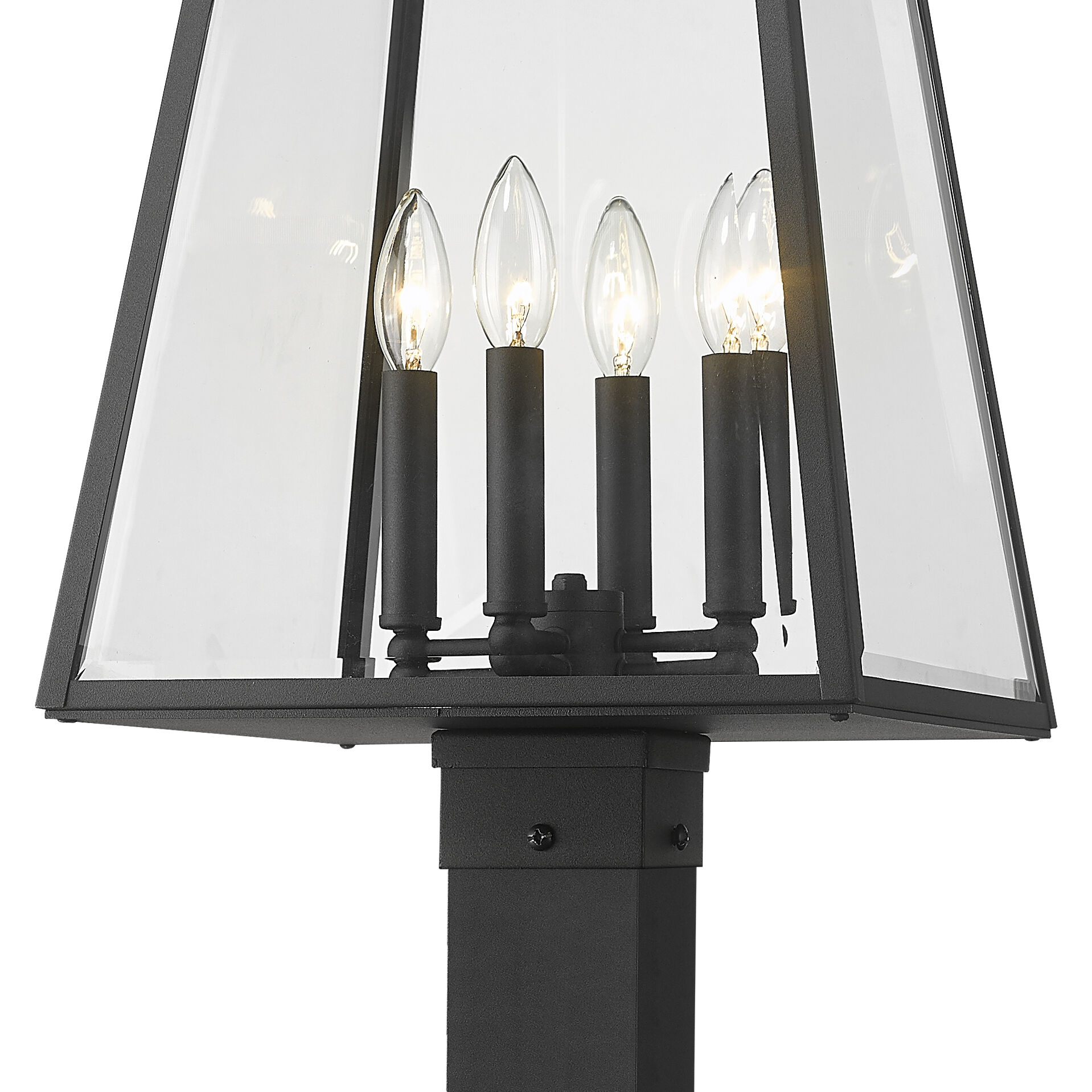 Broughton 4 Light 115.75 inch Black Outdoor Post Mounted Fixture