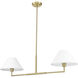 Leila 2 Light 12 inch Luxe Gold Chandelier Ceiling Light