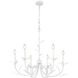 Aslin 6 Light 31 inch Textured White Chandelier Ceiling Light