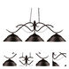 Phoenix 3 Light 54.75 inch Bronze Billiard Ceiling Light