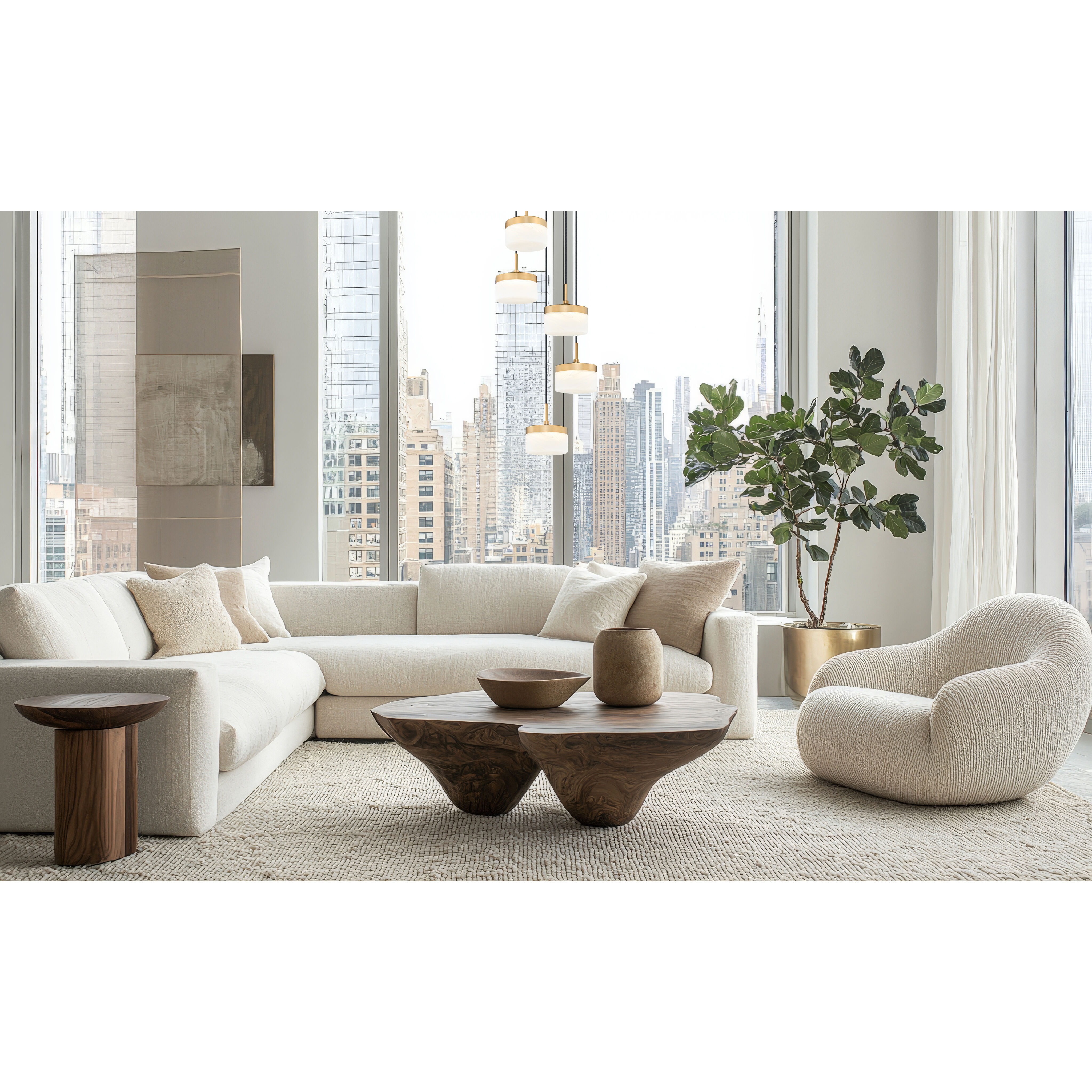 Renaud LED 15.75 inch Modern Gold Chandelier Ceiling Light