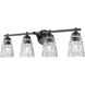 Andree 4 Light 32 inch Matte Black Bathroom Vanity Wall Light