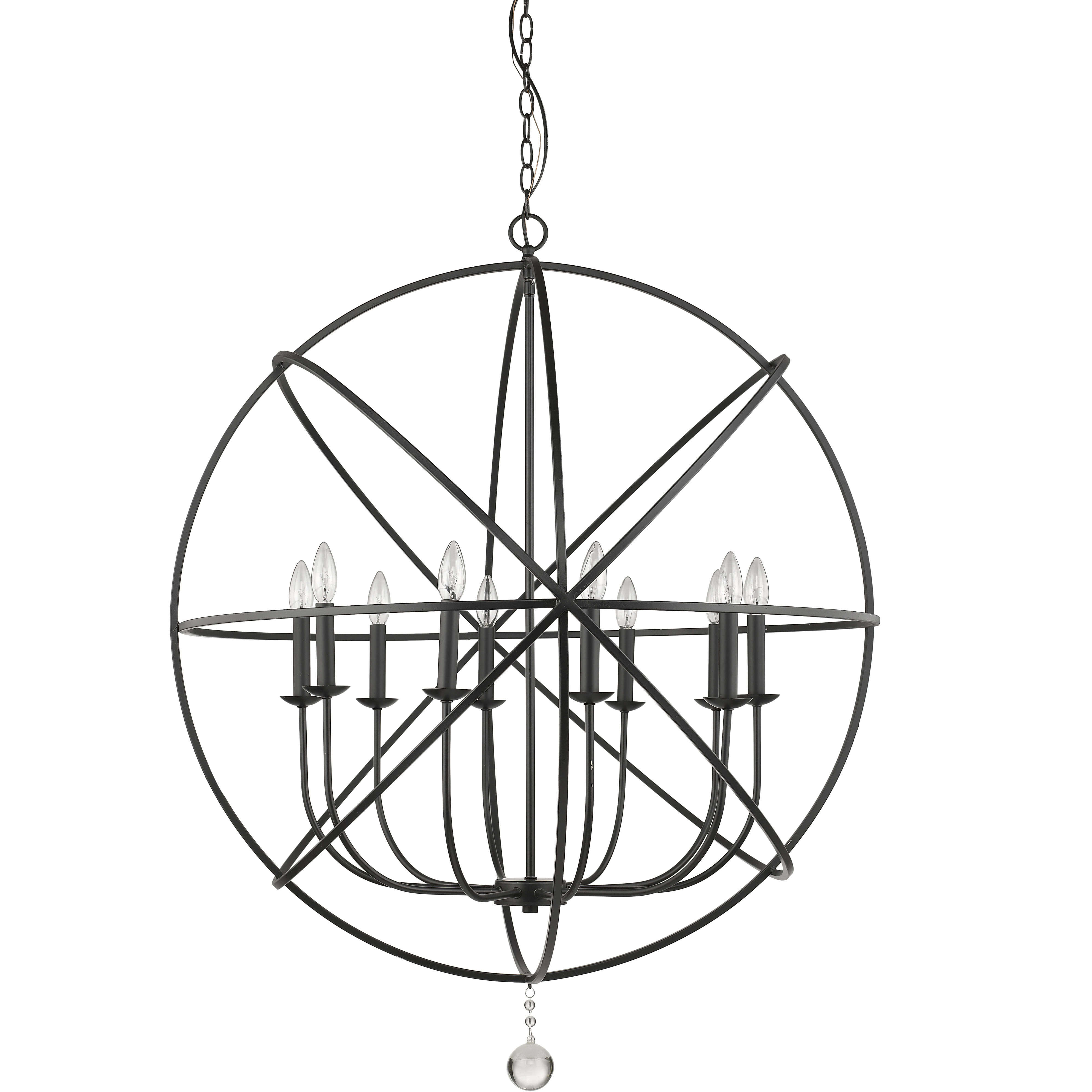 Tull 10 Light 36 inch Matte Black Chandelier Ceiling Light