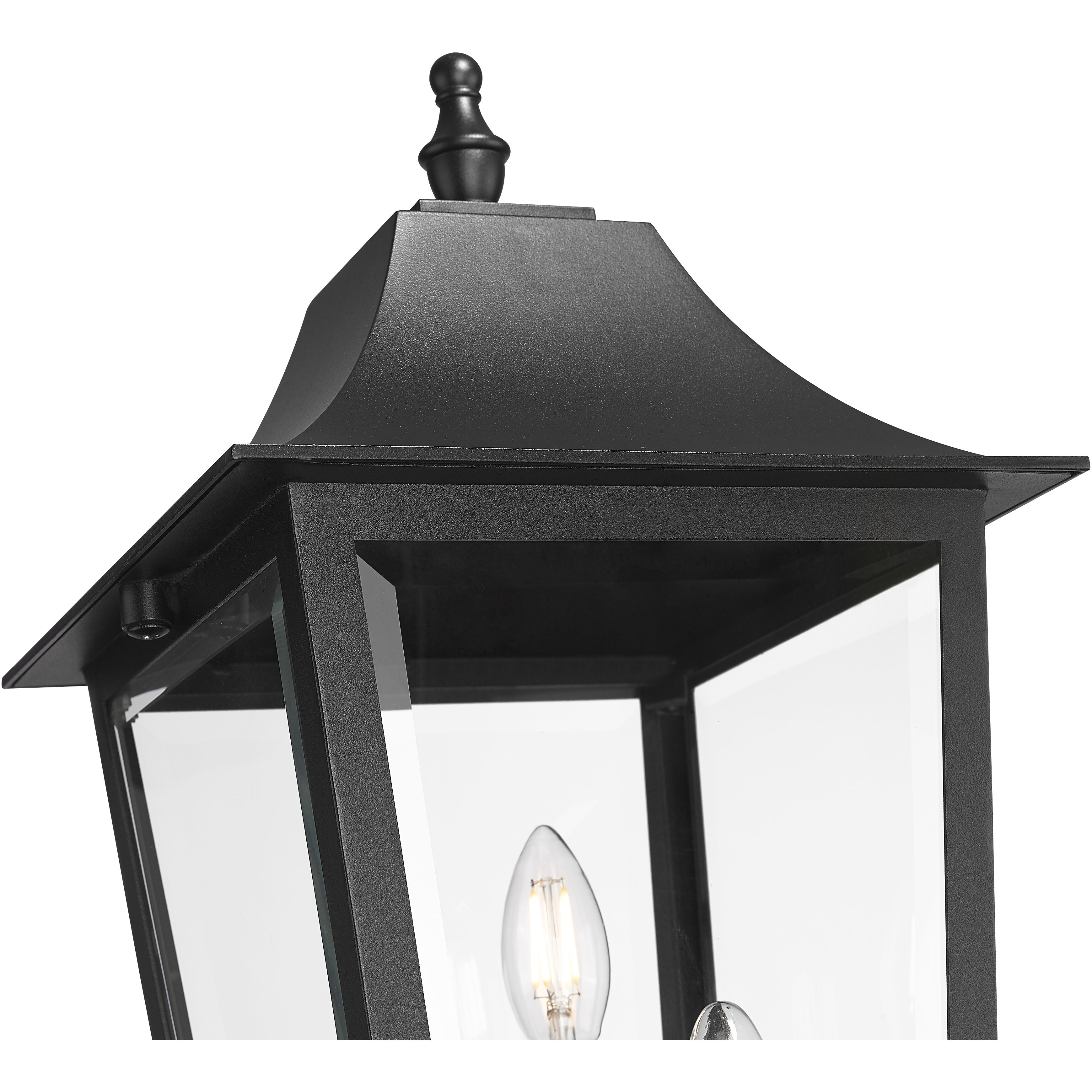 Gannon 3 Light 121.5 inch Black Outdoor Post Mounted Fixture in G9