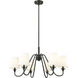 Gianna 6 Light 32 inch Matte Black Chandelier Ceiling Light